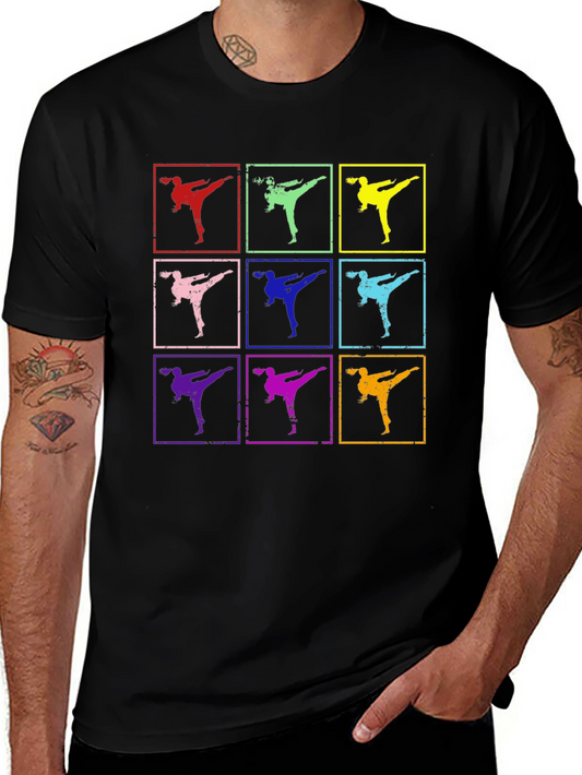 Pop Art Kickboxing Black T-Shirt