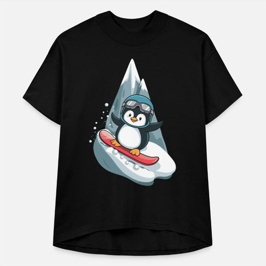 Penguin Snowboarding Adventure Fun Winter Sports