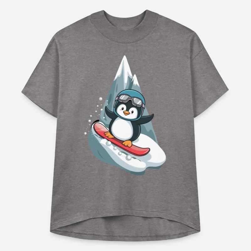 Penguin Snowboarding Adventure Fun Winter Sports