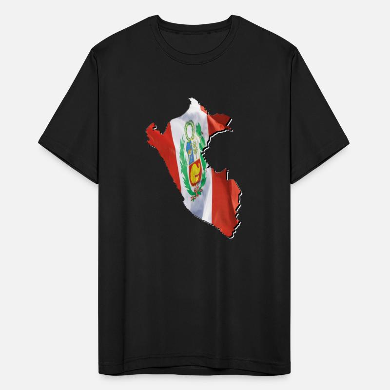 Peru Flag in Peru Map