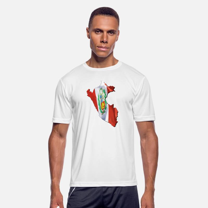 Peru Flag in Peru Map