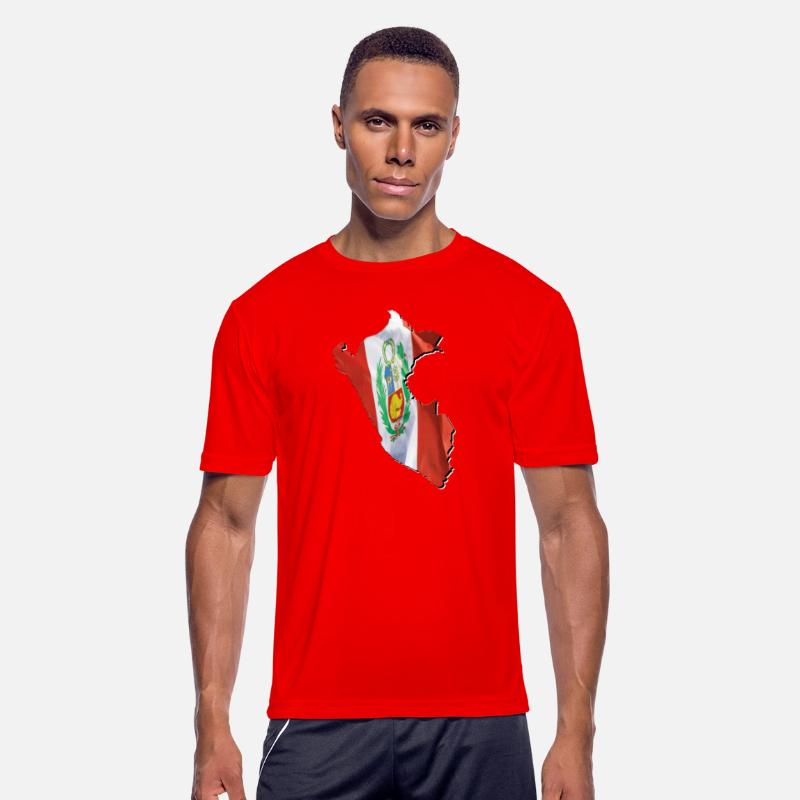 Peru Flag in Peru Map