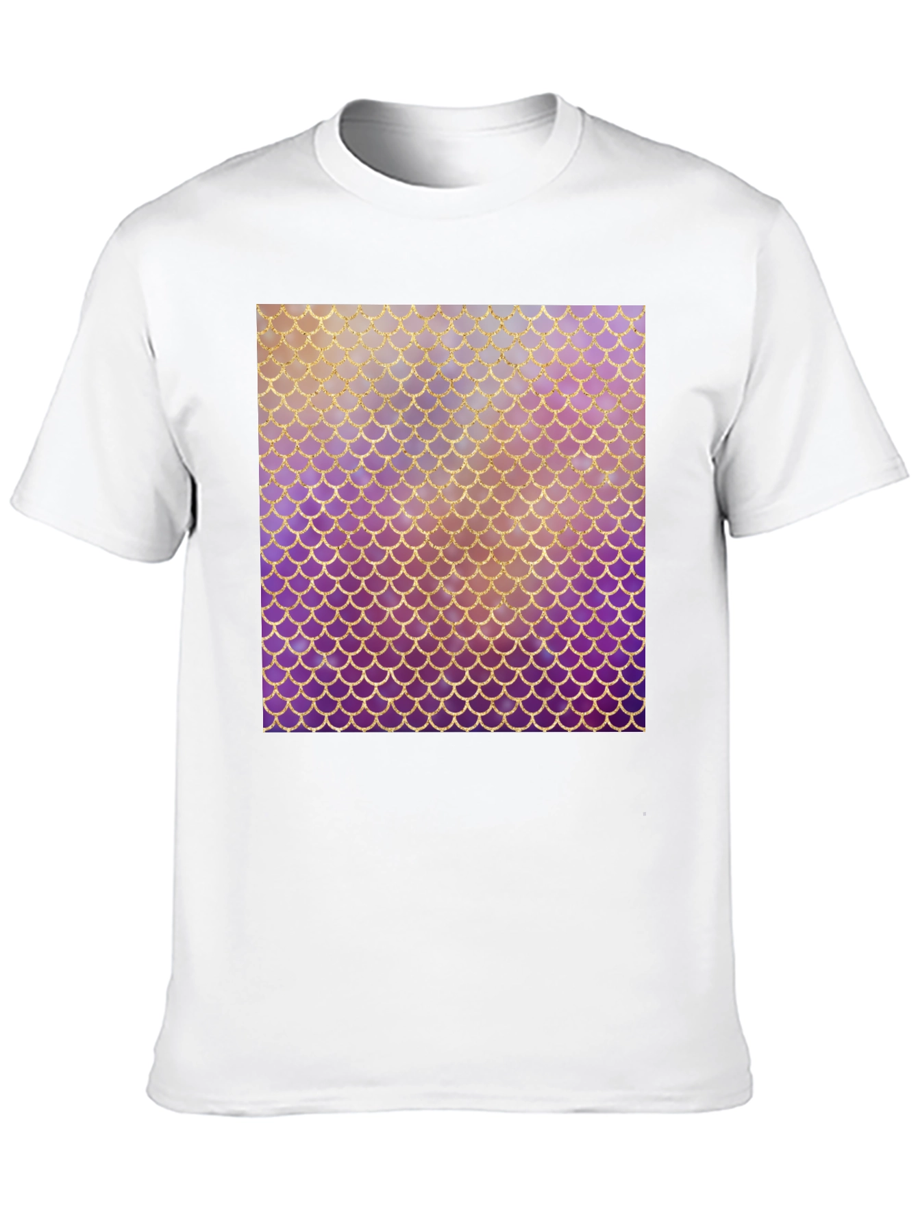 Mermaid Scale Graphic Tee - Stylish Black T-Shirt