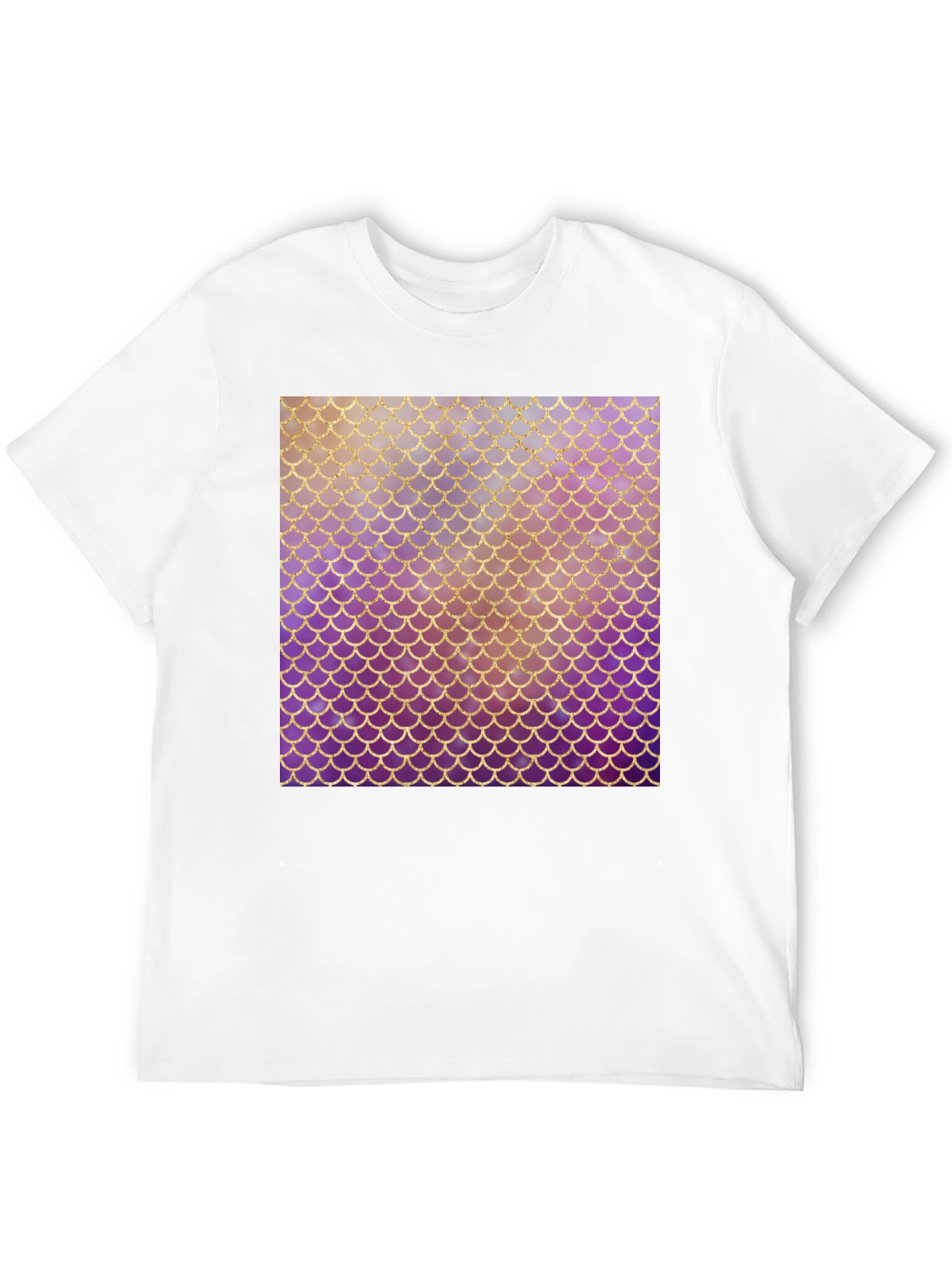 Mermaid Scale Graphic Tee - Stylish Black T-Shirt