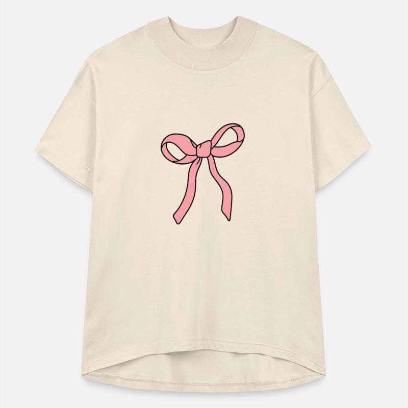 Pink Bow Illustration for Elegant Apparel