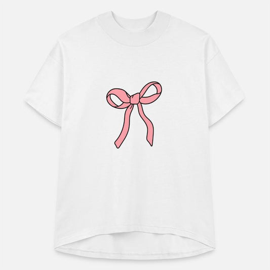 Pink Bow Illustration for Elegant Apparel