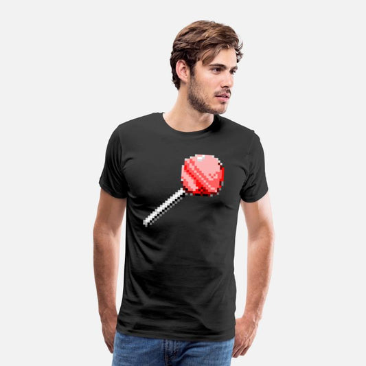 pink candy in pixel style