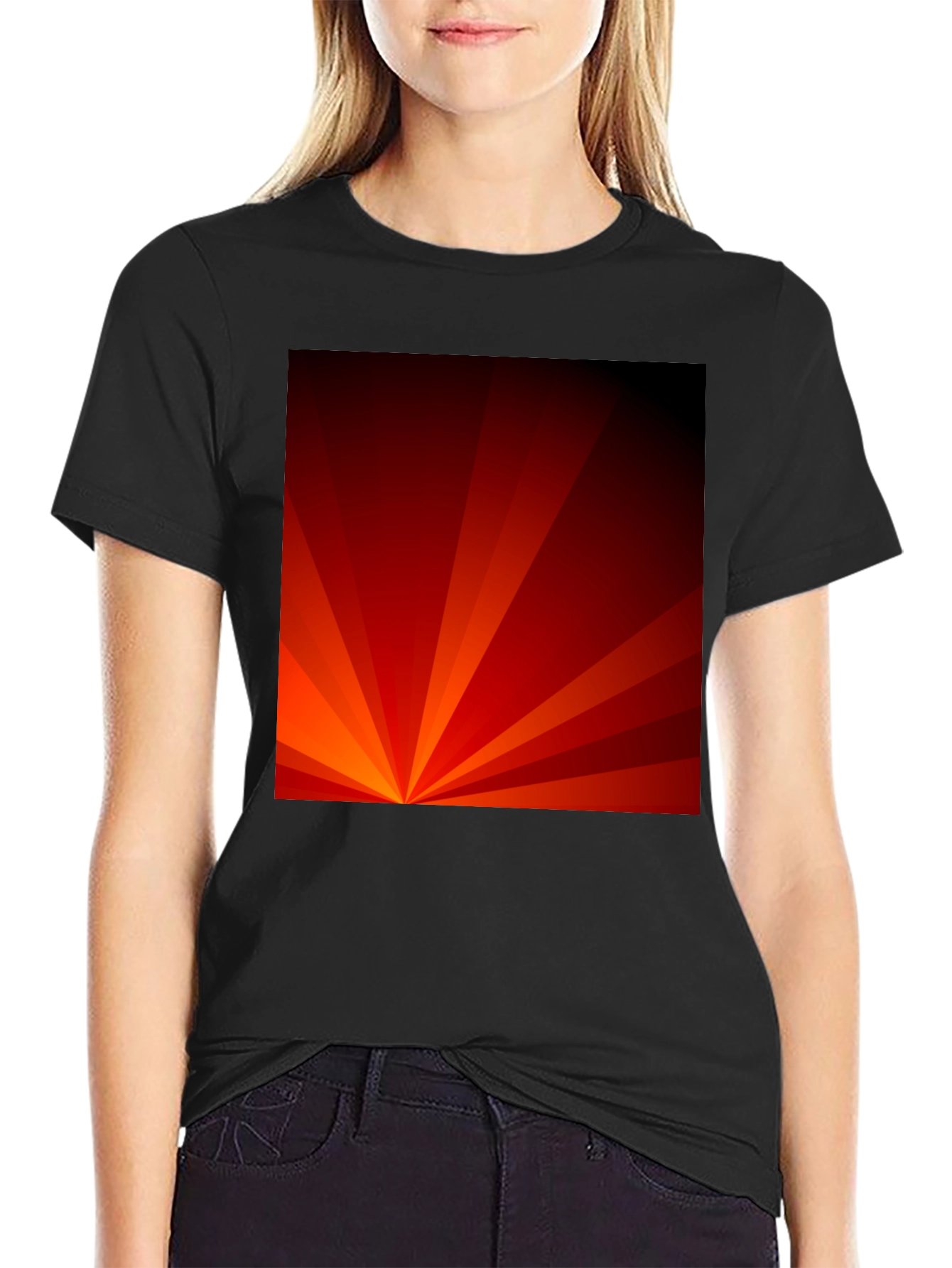 Radiant Rays Graphic Tee - Modern Style