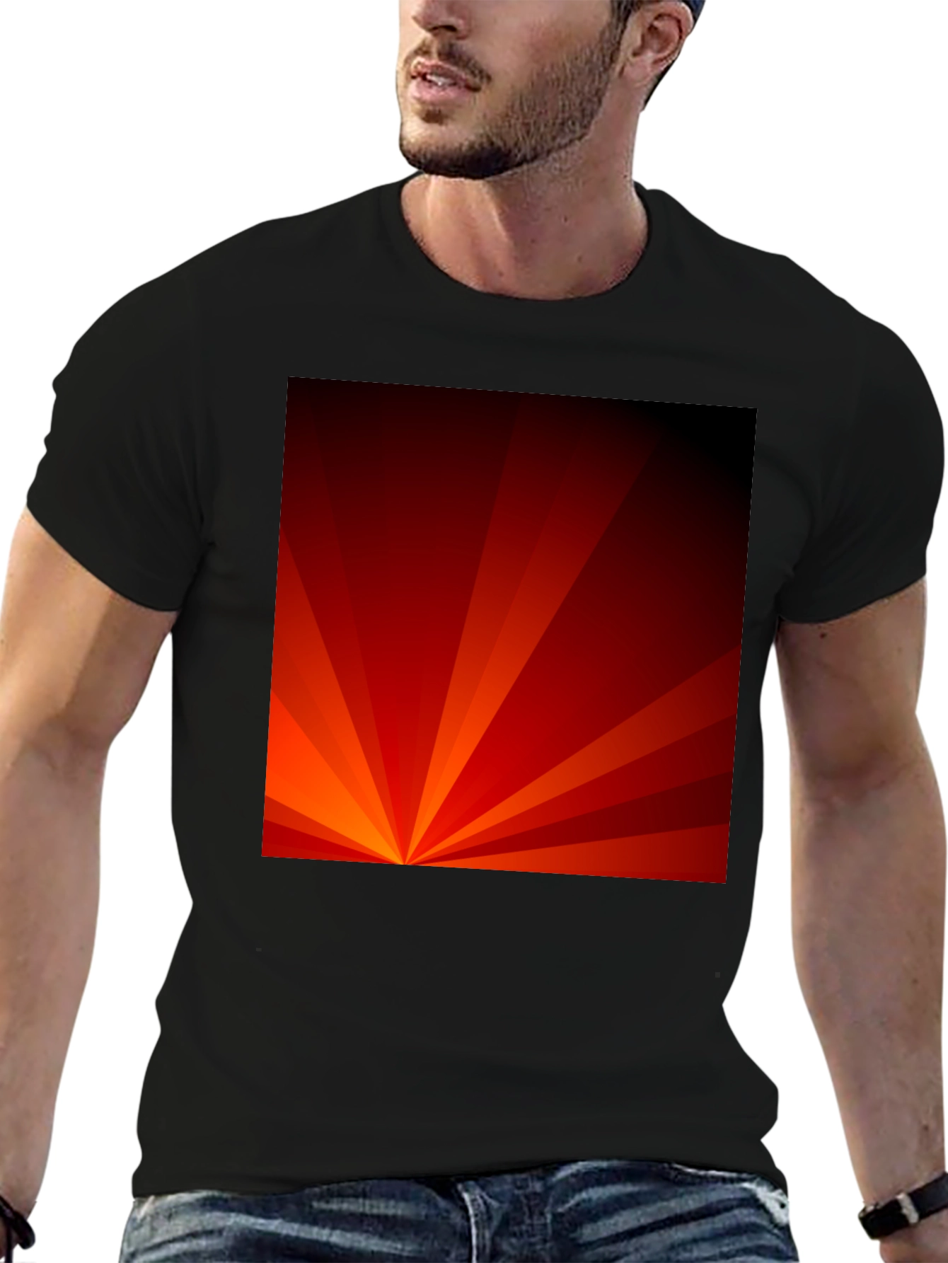 Radiant Rays Graphic Tee - Modern Style