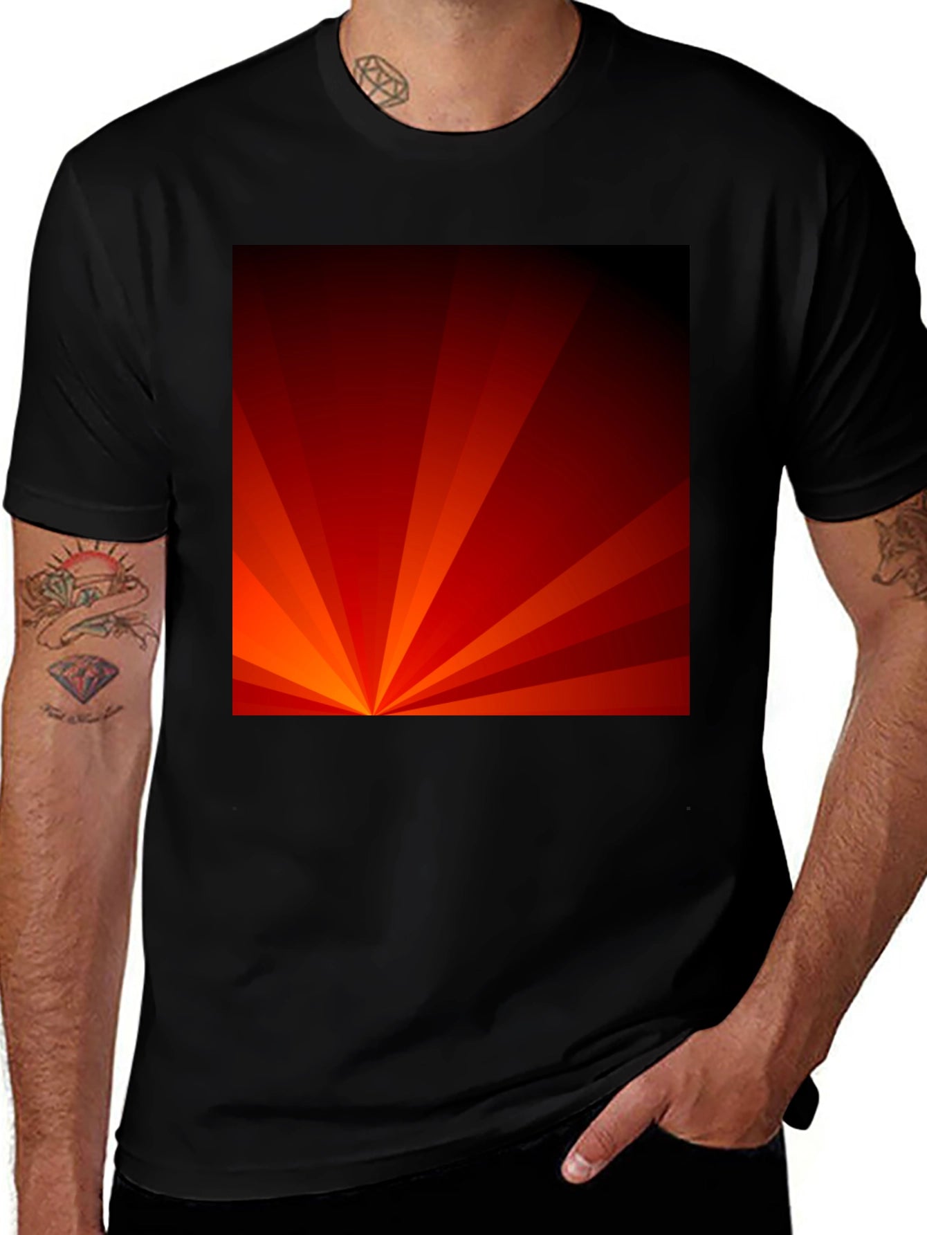 Radiant Rays Graphic Tee - Modern Style