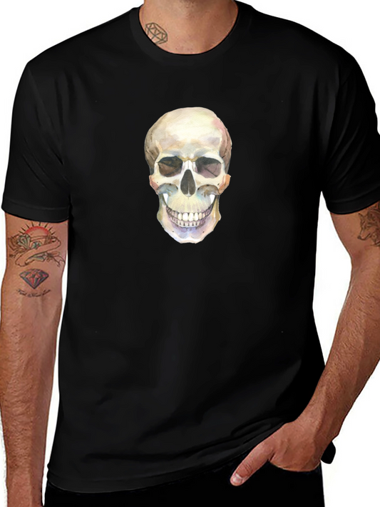 Skull Graphic Tee - Stylish Mens Black T-Shirt