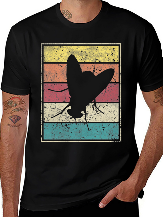 Retro Fly Graphic Tee - Vintage Insect Shirt