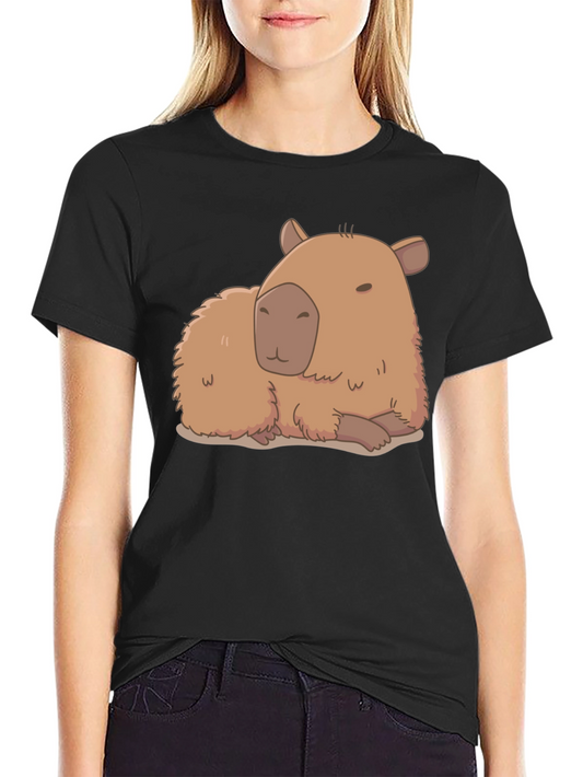 Capybara Graphic Tee - Relaxed Fit Cotton T-Shirt