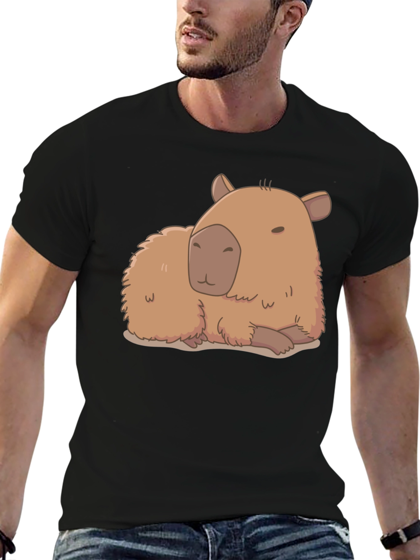 Capybara Graphic Tee - Relaxed Fit Cotton T-Shirt