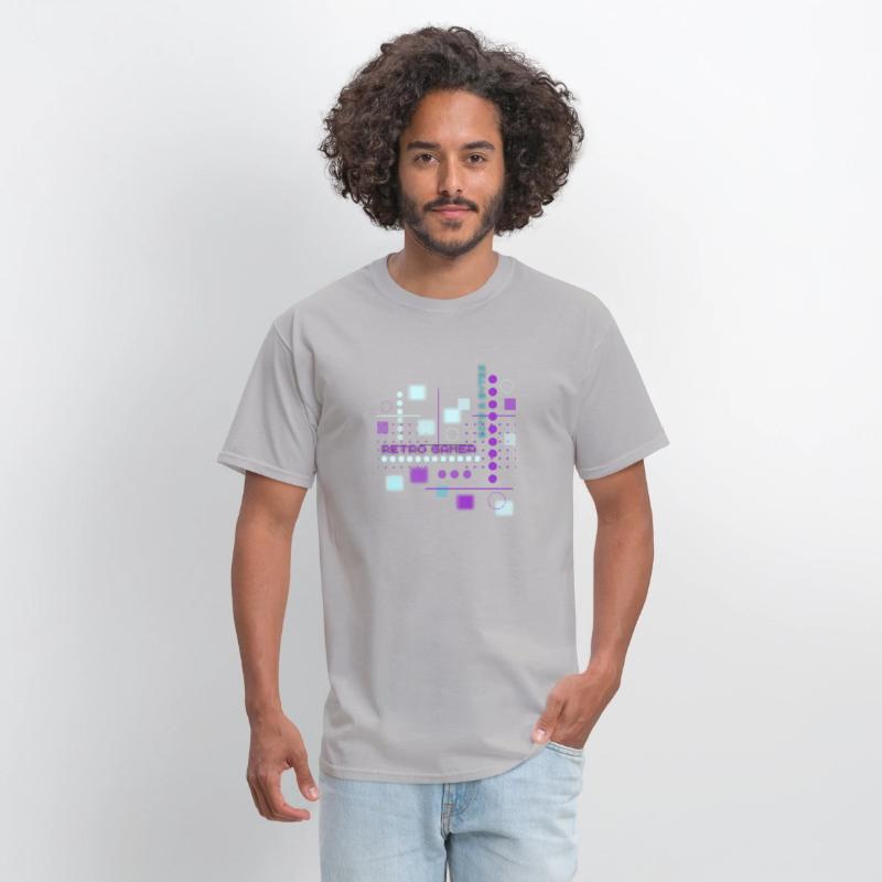 Power Up Retro Gamer Purple and Blue Graphic