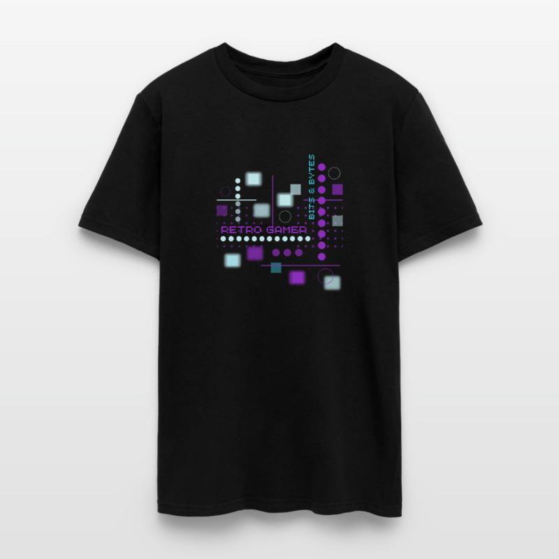 Power Up Retro Gamer Purple and Blue Graphic