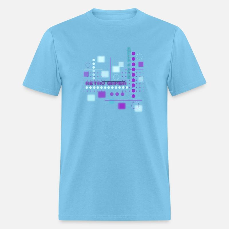 Power Up Retro Gamer Purple and Blue Graphic