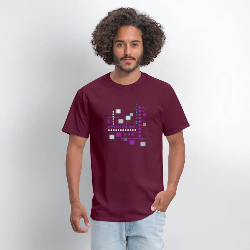 Power Up Retro Gamer Purple and Blue Graphic
