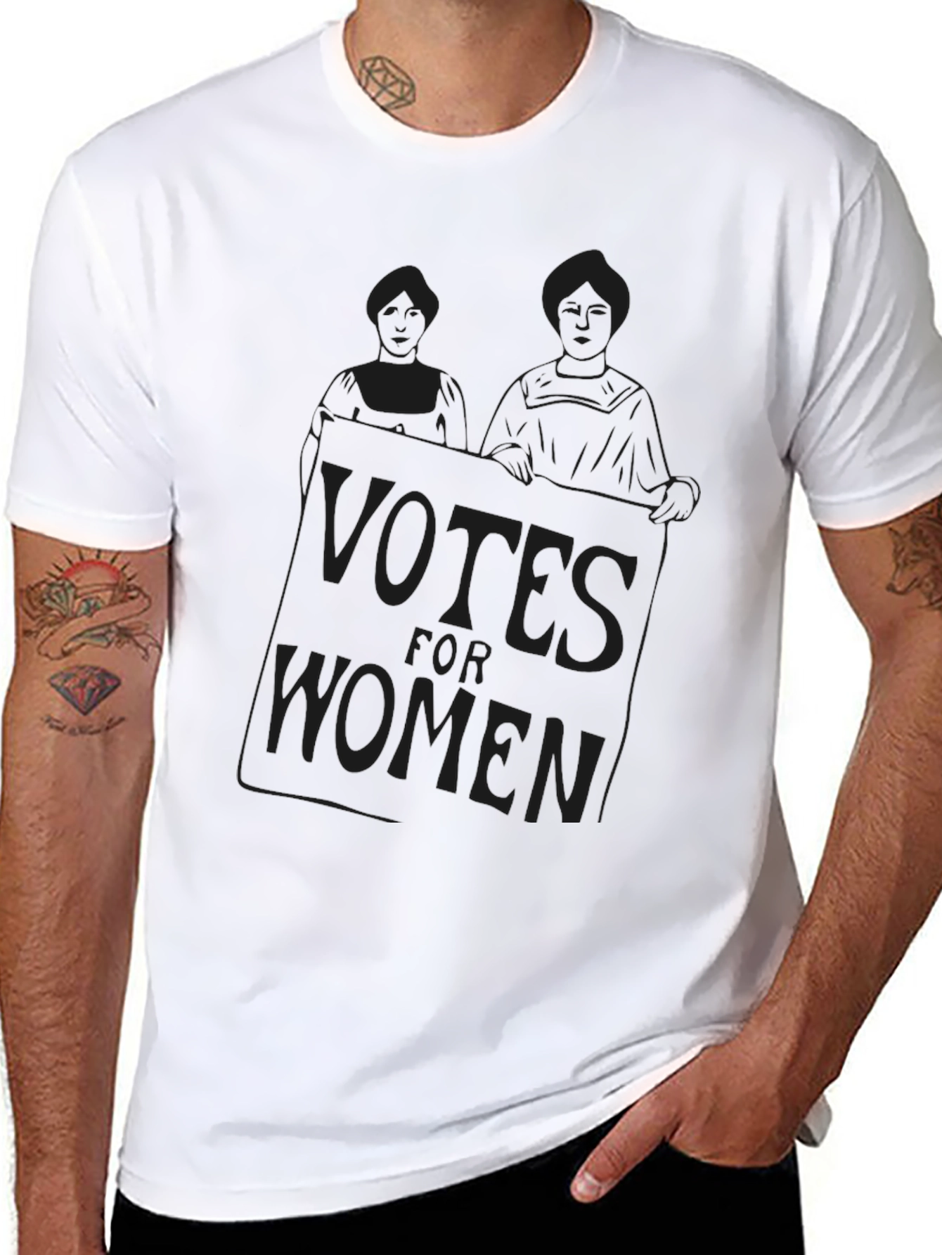 Votes for Women Black Graphic Tee