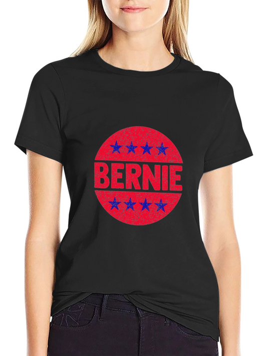 Bernie Star Circle Graphic Black T-Shirt