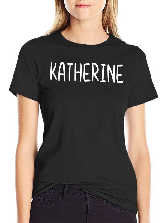 Personalized Katherine Black T-Shirt