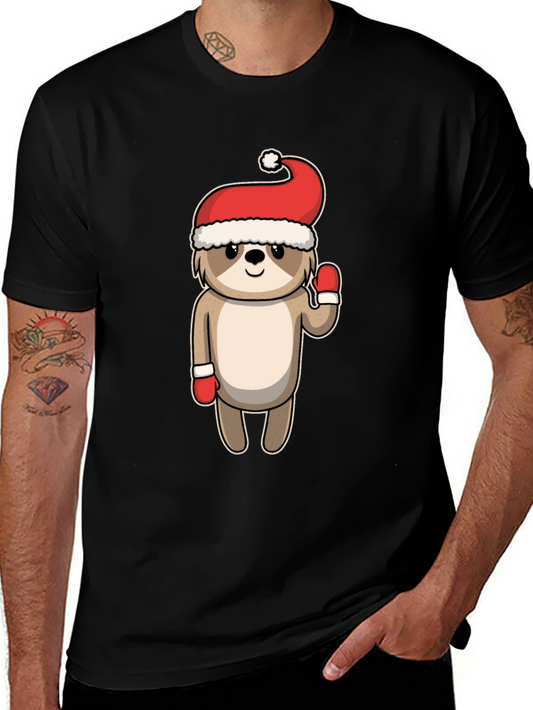 Festive Sloth Tee - Holiday Cheer