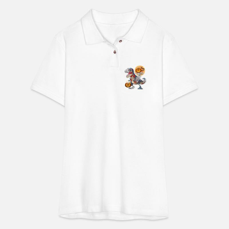 Pumpkin Skeleton Riding Zombie Dinosaur Halloween