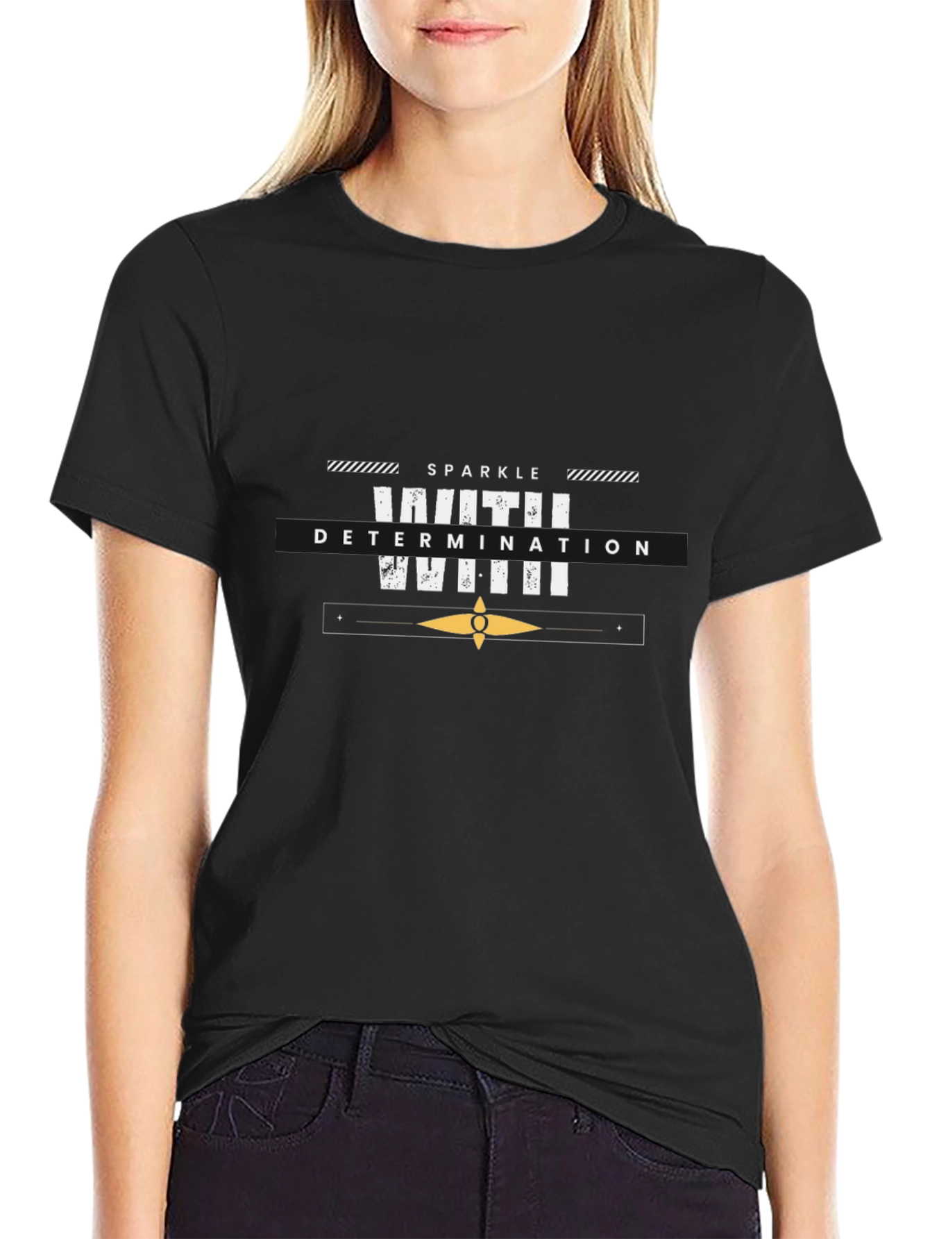 Sparkle Determination Graphic Print T-Shirt