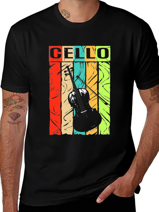 Cello Music T-Shirt - Retro Vintage Style Design