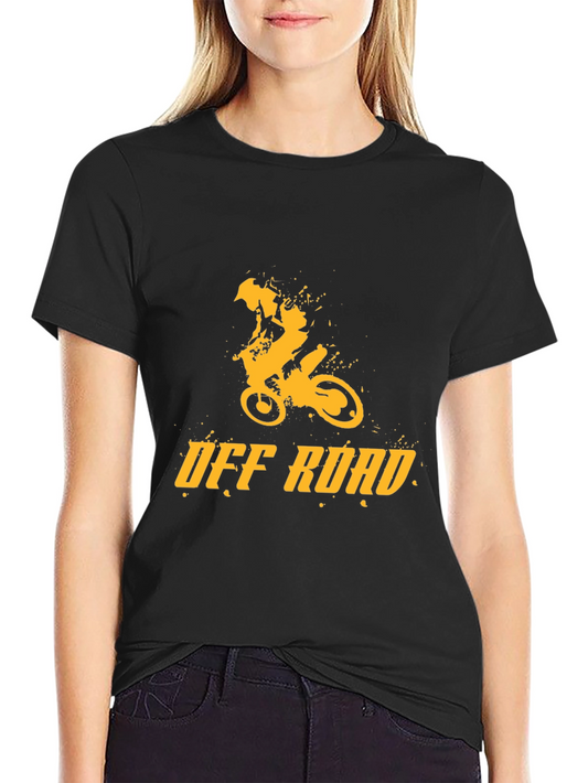 Off Road Dirt Bike Graphic Tee - Black
