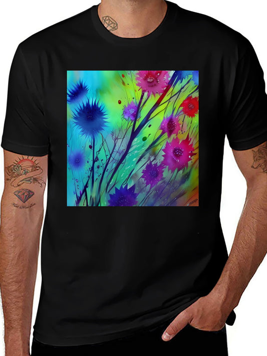 Floral Watercolor T-Shirt - Abstract Flower Tee