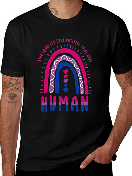 Bisexual Pride Rainbow Human Graphic Tee
