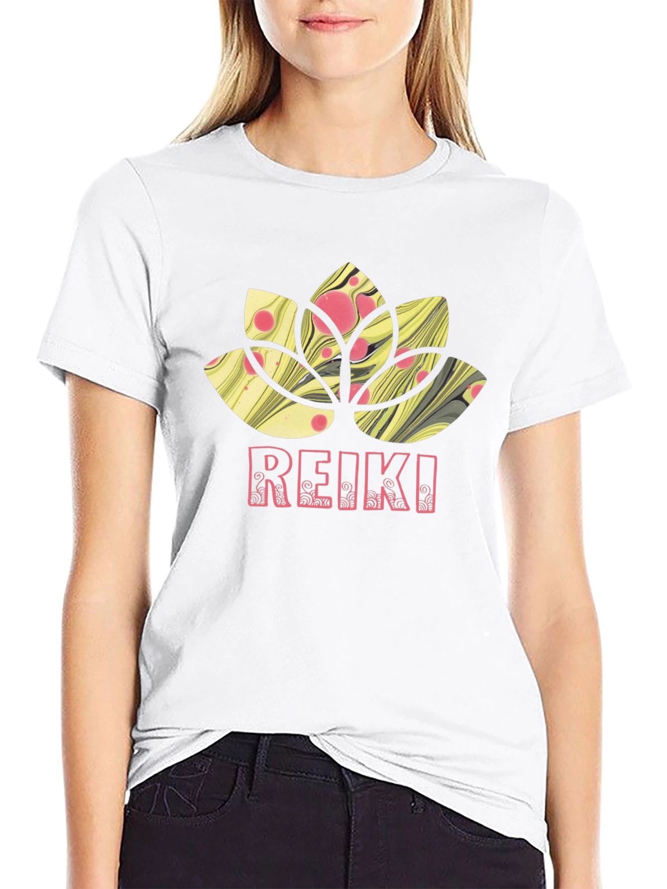 Reiki Lotus Flower Graphic Tee - Relax & Heal
