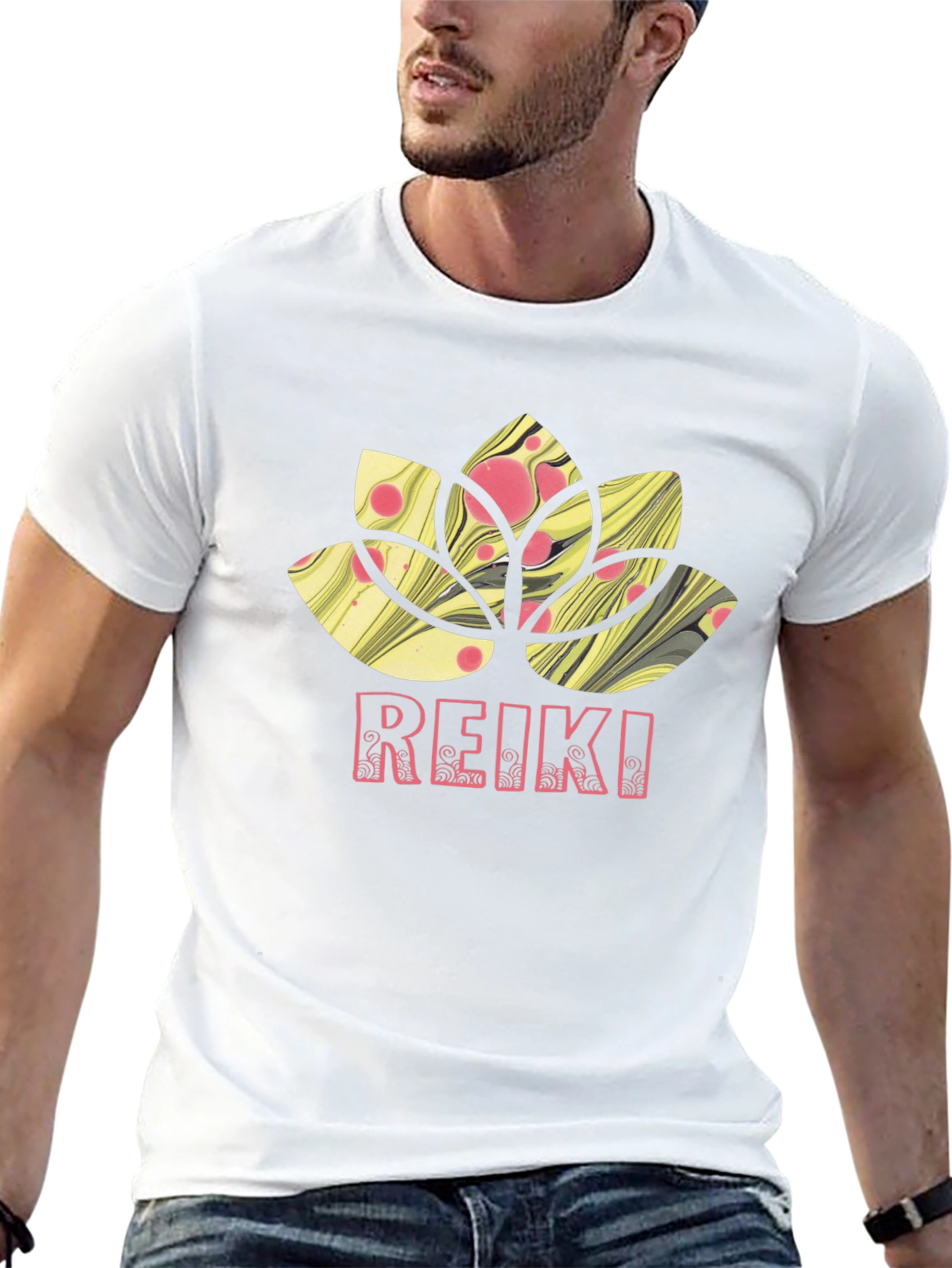 Reiki Lotus Flower Graphic Tee - Relax & Heal