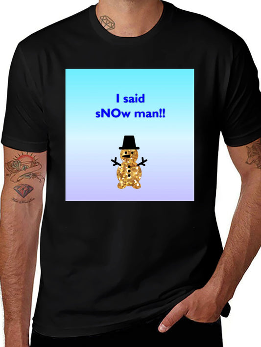 Snowman Graphic Tee - Festive Winter Design