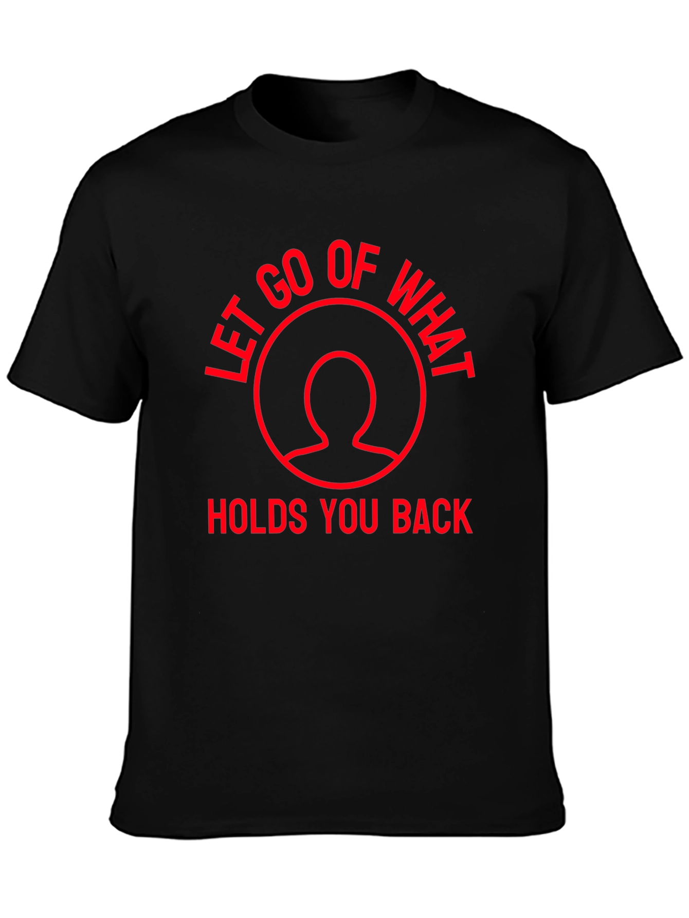 Let Go Graphic Print Black T-Shirt