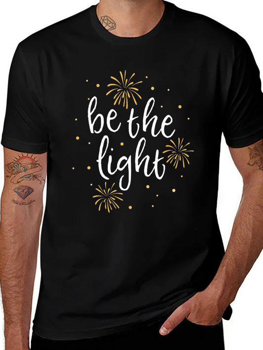 Be the Light Graphic Tee - Black Cotton Blend