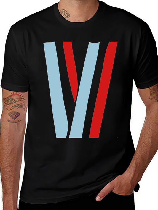 Retro Racing Stripe Graphic Tee - Motorsport Inspired Design
