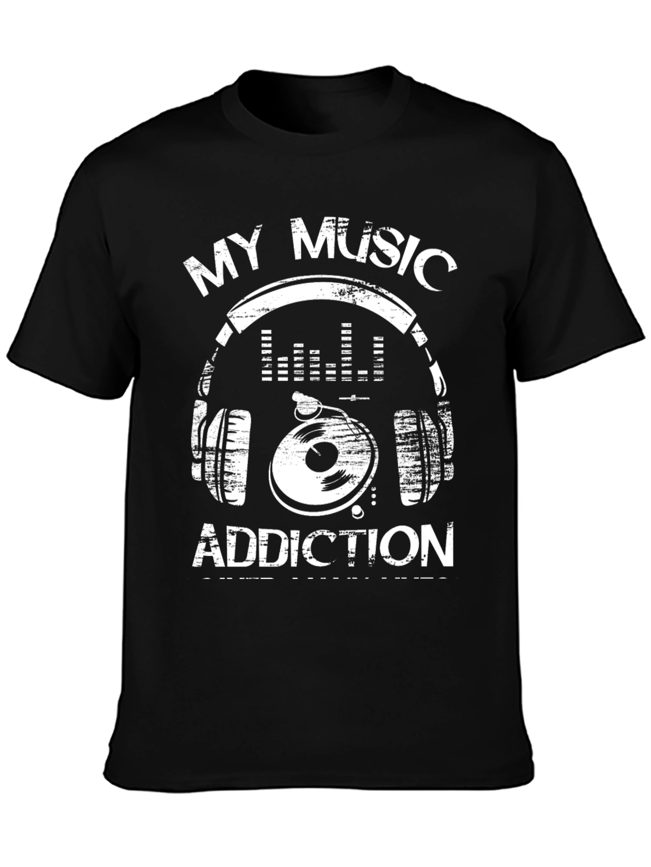 Music Addiction Graphic T-Shirt