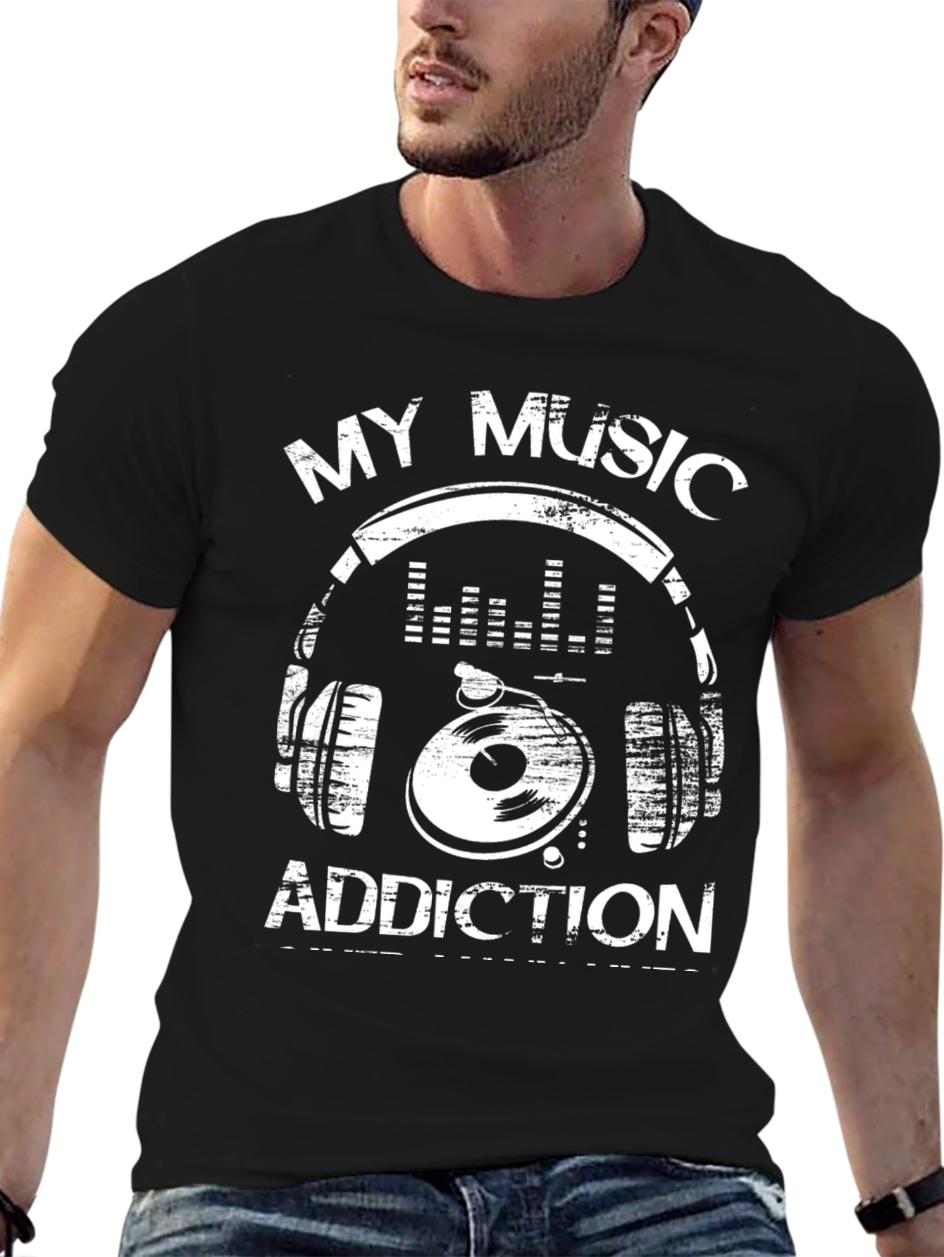 Music Addiction Graphic T-Shirt