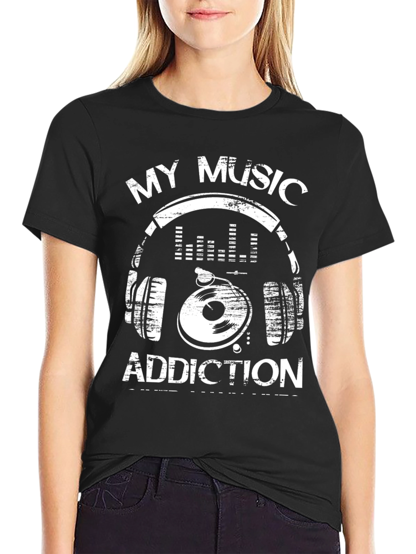Music Addiction Graphic T-Shirt