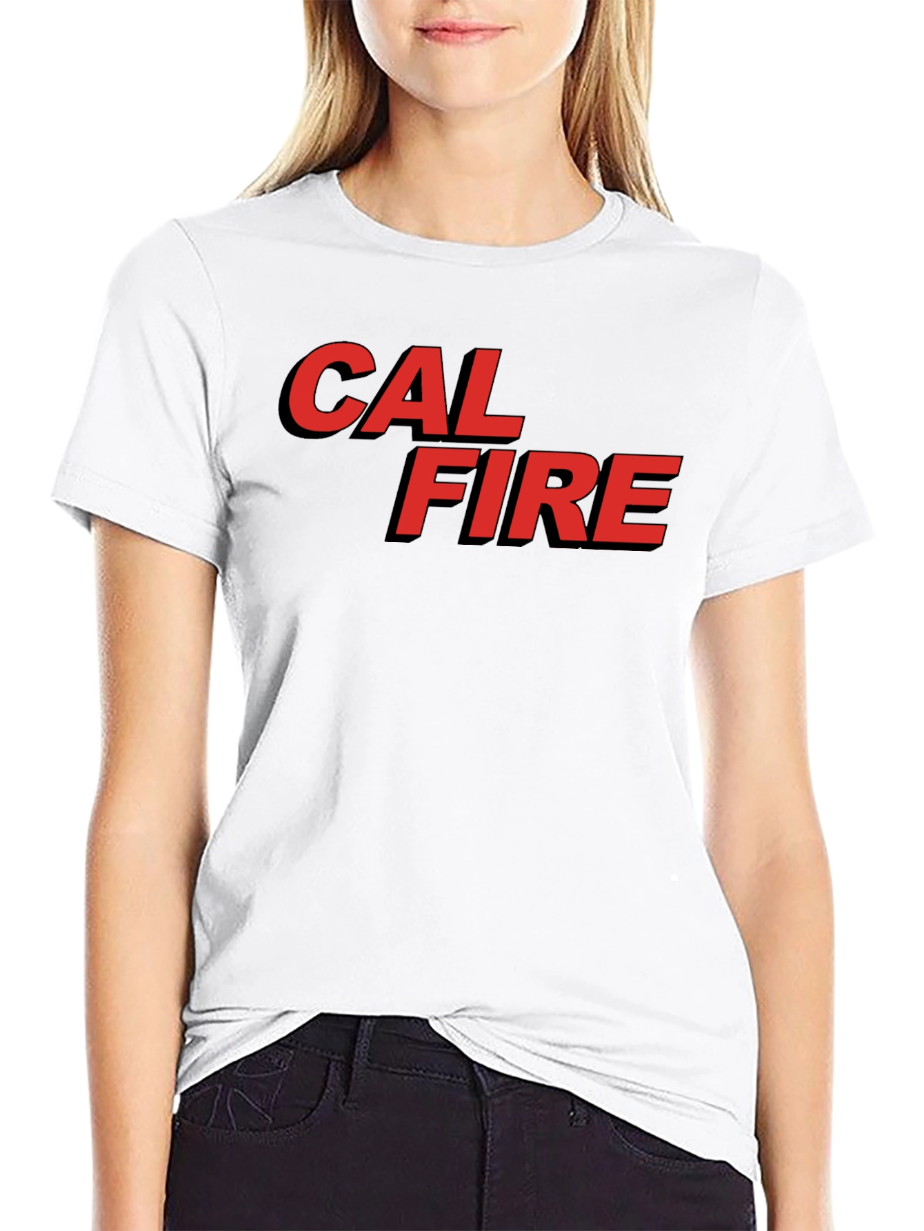 Cal Fire Graphic Tee - Bold Red Design