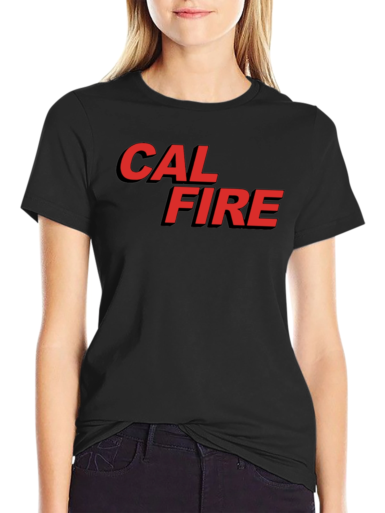 Cal Fire Graphic Tee - Bold Red Design