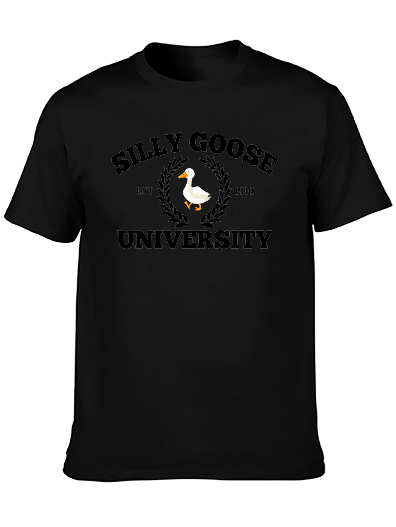 Silly Goose University Black T-Shirt