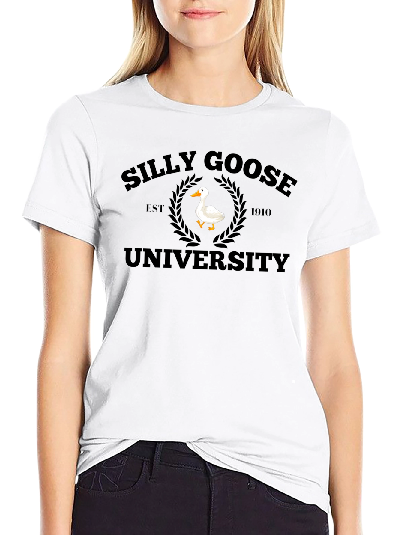 Silly Goose University Black T-Shirt