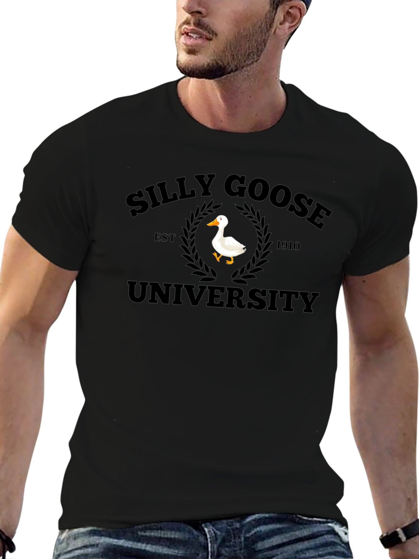 Silly Goose University Black T-Shirt