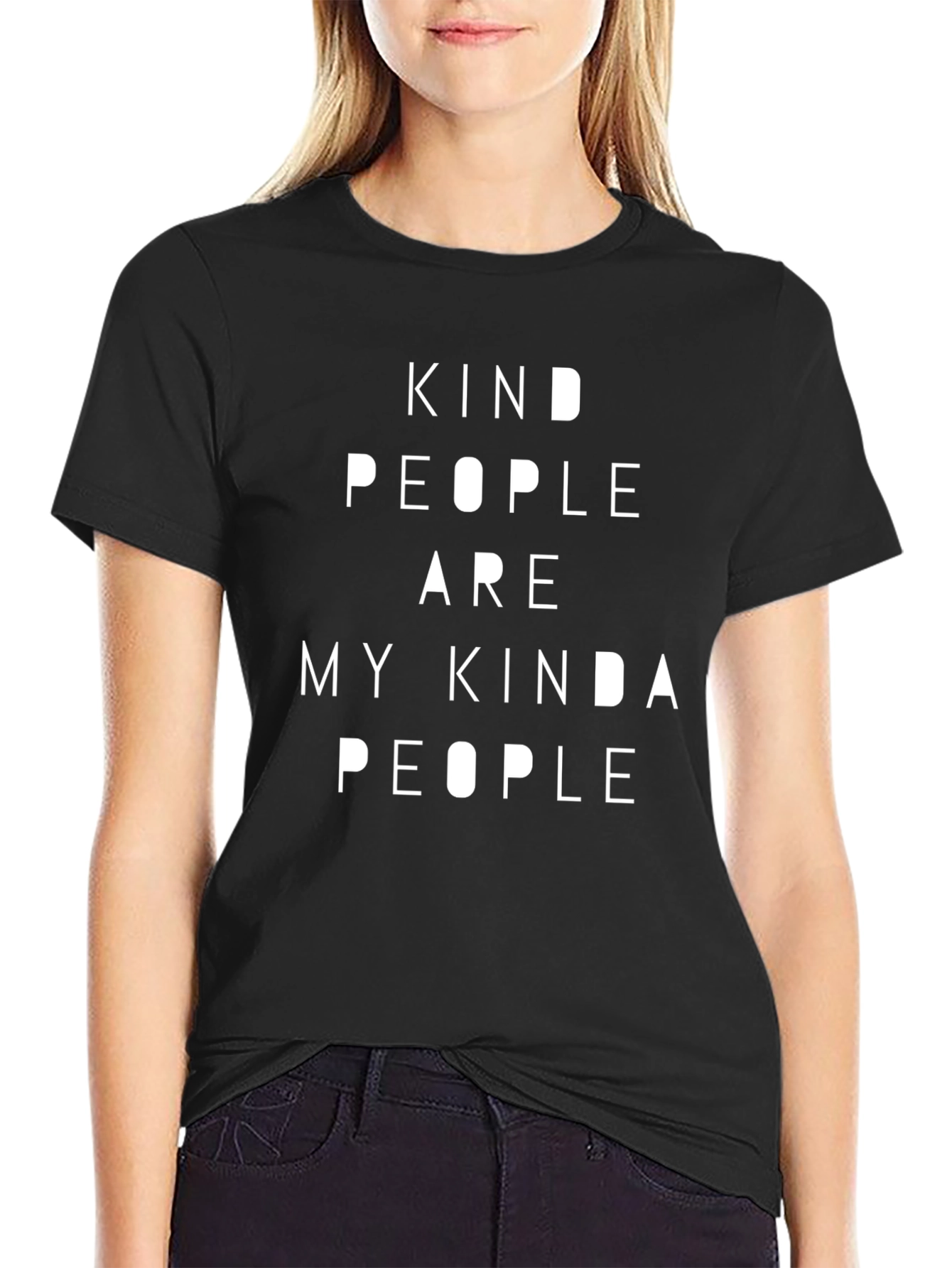 Kind People Graphic Tee - Soft Black T-Shirt