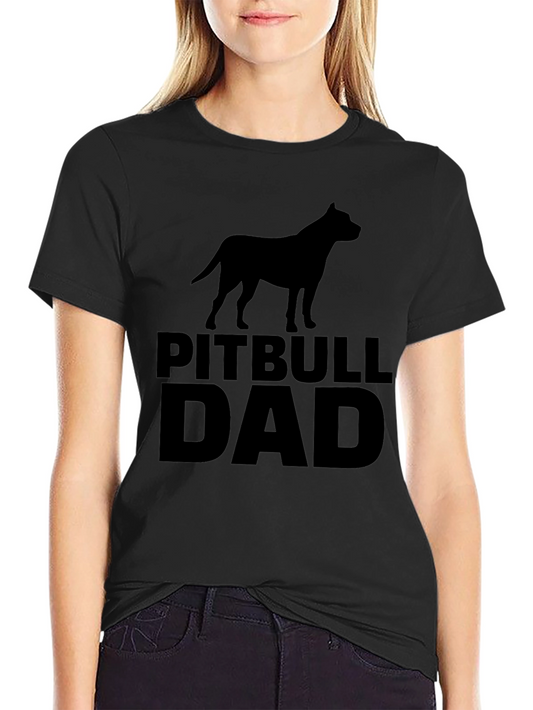 Pitbull Dad Black Graphic Tee