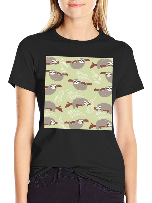 Sloth Pattern Tee - Comfortable Everyday Wear