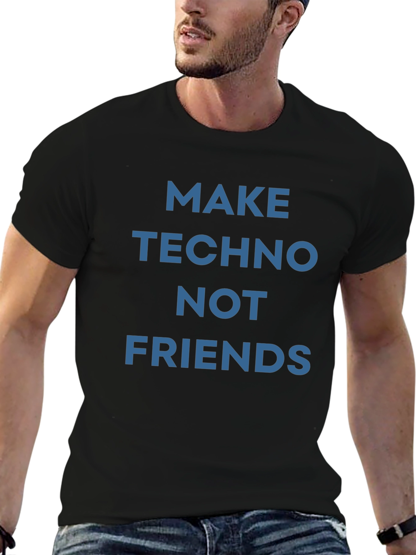 Make Techno Not Friends Graphic T-Shirt